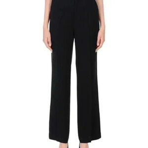 Sally Lapointe Black Embellished Bead Straight Leg Pull On Pants